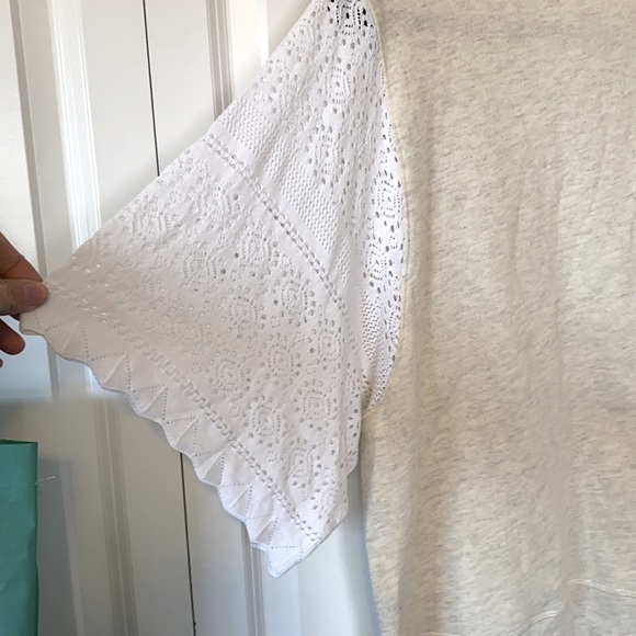 Anthro Akemi & Kin Half Sleeve Sweater Lace Sleeve - Picture 5 of 13